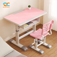 Chaises d'école ergonomiques en gros, ensemble table et chaise pour école primaire, chaise de bureau pour étudiant avec support lombaire et bords de sécurité