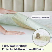 Protecteur de matelas imperméable AOSEN, protecteur de matelas en fibre de bambou, respirant naturel, anti-acariens, housse de matelas lavable