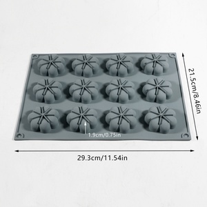 <b>Silicone</b> Cake Mold 12-Connected Petal Shape Mold <b>Baking</b> Cake Mold DIY Decoration Mold - Product Image 6