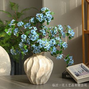 Bouquet de fleurs artificielles en velours Yihua Floral Art, blanc, décoration moderne pour la maison, fleurs en soie, ornement pour le salon - Product Image 3