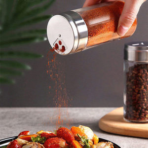 Condimenti riutilizzabili bottiglia di sale e pepiera <span class=keywords><strong>villaggio</strong></span> 4oz vetro cucina barattoli di spezie con etichette - Product Image 5