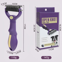 Peigne démêlant pour animaux de compagnie, peigne de toilettage pour chiens et chats, peigne pour enlever les poils de chien