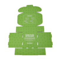 Caja de Embalaje de Cartón Corrugado Kraft Verde Ecológica Personalizada, Caja con Barniz Mate Marrón para Uso Industrial de Protección Ambiental