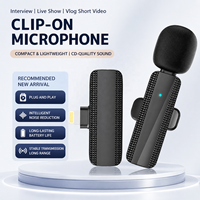 Microphone cravate sans fil double professionnel pour iPhone, Android, téléphone portable, PC