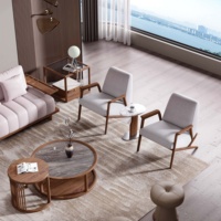 Fauteuil de loisirs moderne en teck doré, écologique, rembourré, avec assise en coton, pour salon, chambre, bureau à domicile, salle à manger, hôtel