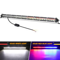 Lumière stroboscopique bleue rouge 1 Mode solide et 15 Mode clignotant 126 pcs Led Spot Beam Slim Driving Work Light pour 4x4 Trucks SUV ATV UTV