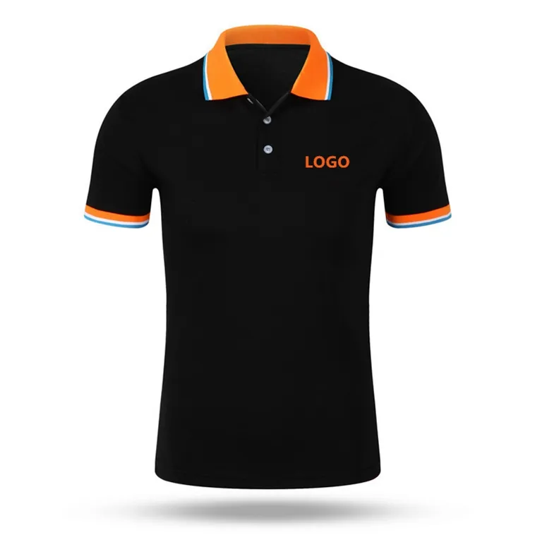 Tùy Chỉnh Thiết Kế Thương Hiệu Thêu Polo Áo Sơ Mi Ngắn Tay Áo Của Nam Giới Polyester Polo T-shirt