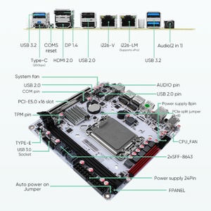 Placa Base Q670 de 8 Bahías para Mini PC NAS ITX, Versión Mejorada LGA1700, Compatible con Procesadores de 12.ª a 14.ª Generación, con VPro - Product Image 6