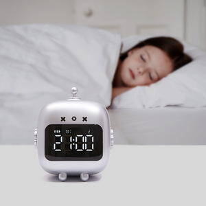 Đồng hồ báo thức học vuông thông minh mới tạo tác đánh thức đặc biệt cho học sinh tiểu học đồng hồ điện tử Robot mèo - Product Image 6