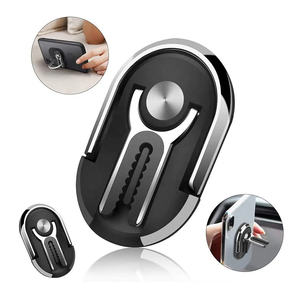 Lot De 6 Anneaux De Support Transparents Pour Téléphone - Rotation 360°, Collé Au Dos, Idéal Pour Toutes Les Coques