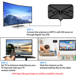 <span class=keywords><strong>Antena</strong></span> <span class=keywords><strong>de</strong></span> <span class=keywords><strong>TV</strong></span> Digital HD Qiyuntong Europea y Americana para Interiores, ATSC 4K 1080P, DVB-T2, Ganancia <span class=keywords><strong>de</strong></span> 35DBI, <span class=keywords><strong>Cable</strong></span> Coaxial <span class=keywords><strong>de</strong></span> 3.5m, Montaje en Suelo 1.5 - Product Image 6