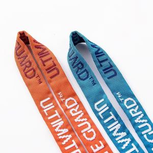 High Quality Premium Thick Gold Logo Woven <b>Lanyard</b> - Product Image 1