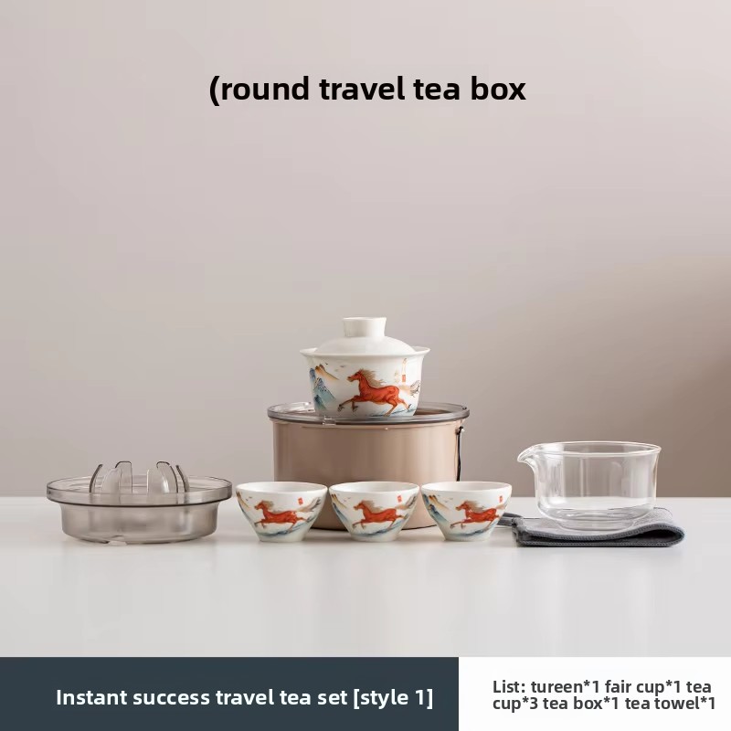 ชุดน้ำชาสำเร็จรูปสำหรับเดินทาง กล่องทรงกลม สีส้ม ประสบความสำเร็จทันที