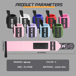 Polsiniere MKAS con Logo Personalizzato Nuovo Stile Regolabili per Palestra Fitness Powerlifting Supporto per Allenamento Sollevamento Pesi - Product Image 3