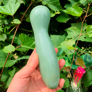 Varita de Masaje de Aventurina Verde Natural, Juguete Sexual de Cristal, Dildo Yoni para Placer, Pene de 18 cm, Ejercicio de Kegel - Product Image 4
