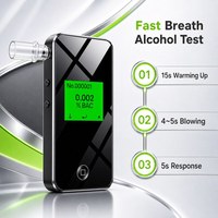 Alcoholímetro Semiconductor Portátil para Inspección Previa al Conducción, Analizador de Alcohol en el Aliento para Conductores de Viaje Diario