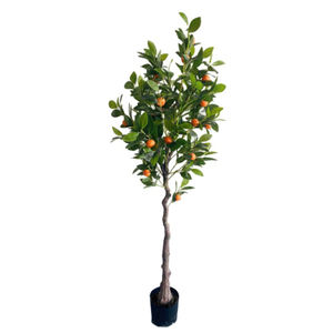 Naranja Plantas Artificiales Faux Macetas Frutas Plantas Artificial Limonero Naranja Fruta Árboles artificiales Oficina Plantas verdes - Product Image 1