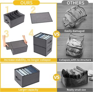 Organizzatori del cassetto di immagazzinaggio degli articoli per la casa di nuova tendenza per l'organizzazione dell'<span class=keywords><strong>armadio</strong></span> dell'organizzatore dei <span class=keywords><strong>vestiti</strong></span> del guardaroba dei pantaloni dei Jeans - Product Image 3