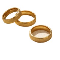 Cincin Pasangan Wanita Pria Stainless Steel Lapis Emas 2 mm 4 mm 6 mm Perhiasan Sederhana Modis