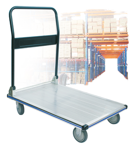 Plataforma móvil portátil OEM, camión de mano, carro de transporte de aluminio y acero plegable, cuatro ruedas para compras, almacenamiento de plástico - Product Image 2