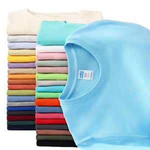 Camiseta de algodón puro con cuello redondo, ropa de trabajo de manga corta, impresión de logotipo personalizado para actividades grupales de empleados corporativos - Product Image 5