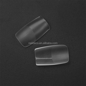 Ongles artificiels carrés souples en gel, ultra-fins, avec ligne de positionnement, 15 tailles, partie cuticule mate, pré-limés, pour salon - Product Image 3