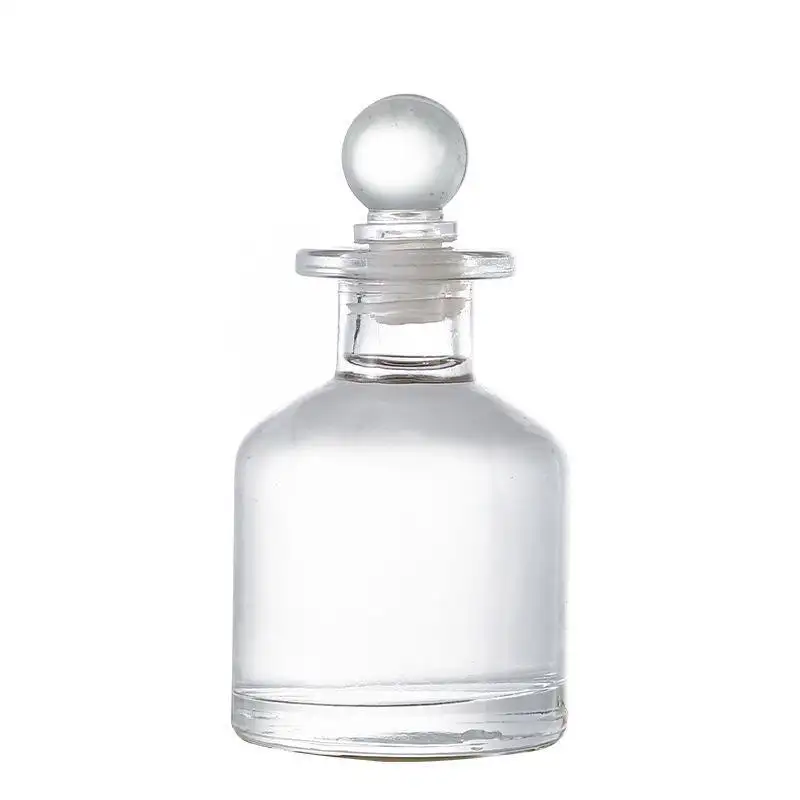 Luxe Heldere Frosted Ronde Parfumcontainer 50Ml 100Ml 150Ml 200Ml Glazen Reed Diffuser Fles Voor Huisdecoratie Geur