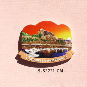 Grèce <span class=keywords><strong>Santorin</strong></span> Crète Mykonos Souvenir Réfrigérateur Aimant Lot Villes Bateau En Forme De Réfrigérateur Aimants Aimants Pour Réfrigérateur Grèce - Product Image 6