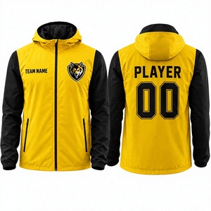 Custom Sports Windbreaker <b>Jacket</b> Lightweight Water Resistant Player Name Number Team Training <b>Jacket</b> OEM ODM Manufacturer - Product Image 1