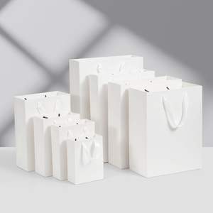 Bolsas de Compra de Papel Kraft Reciclado Personalizables, Asa de Longitud Completa, Estilo Clásico, Impresión de Logotipo, Embalaje Impermeable, Tamaños Personalizados - Product Image 2