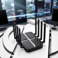 Router WiFi 4T4R, MU-MIMO WiFi 5G jaringan openwht tri-band Modem kartu Sim 5g WIFI7 Lte Mesh Router Wi-fi