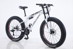 2024 adulto 7-21 doble freno 24-26 pulgadas rueda plana neumático Marco de bicicleta de acero al carbono bicicleta de nieve gorda bicicleta de montaña - Product Image 4