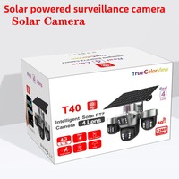 Vente directe usine – Caméras de surveillance solaires 12MP avec suivi automatique, interphone vocal et enregistrement extérieur 24/7 – T40