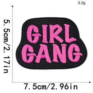 Customized Design Iron-On Eco-friendly Embroidery Black <b>Hot</b> <b>pink</b> Cool Girl Patch for Clothes <b>Bag</b> Hat Decoration - Product Image 6
