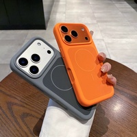 Coque de téléphone magnétique en silicone liquide de haute qualité pour iPhone 17 16 15 14 13 Pro Max, protection antichoc