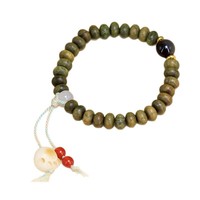 Bracelet DIY en forme de patte de chat avec perles d'abaque en bois de santal vert