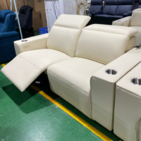 Wohnzimmermöbel Zweisitzer Luxus-Relaxsessel Heimsofa Elektrischer Relaxsessel Echtes Leder Mikrofaser-Leder