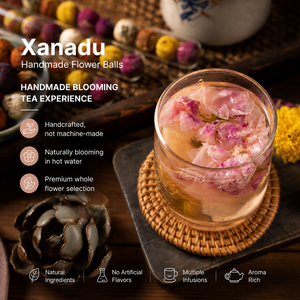Boules de Thé Fleuri Mini Faits <span class=keywords><strong>à</strong></span> la Main, 5g, 4 Pièces, Détox Naturelle, 8 Saveurs, Cadeaux de Tisane en Tubes de Verre, Sain, Jasmin, Hibiscus - Product Image 6