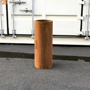 Nouvelle Collection 2026 : Jardinière Ronde Moderne en Acier Corten – Pot de Fleurs Minimaliste en Acier Patinable pour l'Extérieur, Idéal Maison & Jardin - Product Image 1