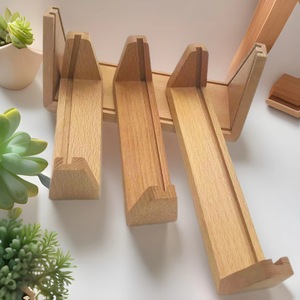 Wooden Card Holder Note Holder 5 6 7 Inch <b>Solid</b> <b>Wood</b> <b>Desk</b> Organizer For Memo Pad Photo Frame Menu Display - Product Image 1