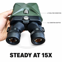 Jumelles stabilisées par gyroscope 15X42 ED 16H avec batterie, étanches IP67, pour l'observation des oiseaux, la navigation de plaisance et la chasse