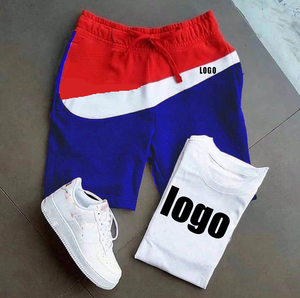 2025 mode Logo personnalisé été Joggers costumes hommes <span class=keywords><strong>2</strong></span> pièces sport Gym PlSize hommes Shorts Logo personnalisé survêtement ensemble pour hommes - Product Image 6
