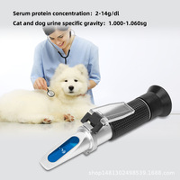 Refractómetro para la Concentración de Proteínas en Suero Sanguíneo y Gravedad Específica en Orina para Perros y Gatos, Modelo THE01517B, China