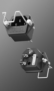 3 pines 16A 250V HUACONN IEC60320 C14 conector entrada CA toma de corriente con guía única y <span class=keywords><strong>Pilar</strong></span> fijo para electrodomésticos - Product Image 3
