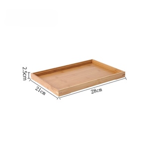 Hot Sale Customized Rectangular Bamboo Tray for Tea Cups Baked Fruit Eco-Friendly <strong>Wood</strong> <strong>Plates</strong> for Hotel Barbecue Parties - Product Image 3