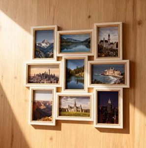 Di alta qualità 2 colori di tono cornice della parete per il Collage di 9 foto decorazione per la casa - Product Image 2