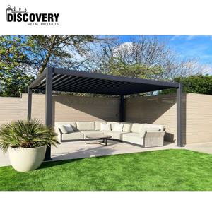 Kit de pergola d'extérieur moderne en <span class=keywords><strong>aluminium</strong></span> avec toit rétractable pour couverture d'ombrage de patio de jardin 3x3m 4x4m - Product Image 6