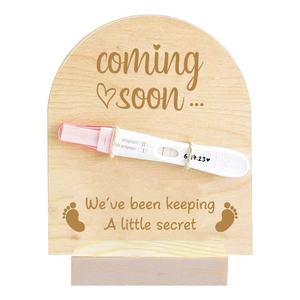 Wooden Pregnancy Test Storage Frame, Creative Pregnancy Test Stick Commemorative Ornament, <b>Desktop</b> <b>Standing</b> Pregnancy - Product Image 1