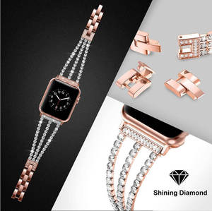 Bracelet de montre à dégagement rapide en diamant pour Apple Watch S10 11 46mm Ultra 49mm SE 44mm – Retirez simplement les maillons - Product Image 6