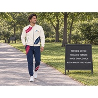 Survêtement de football pour homme, coupe classique, avec veste zippée et pantalon long, idéal pour l'entraînement quotidien et les commandes d'équipe